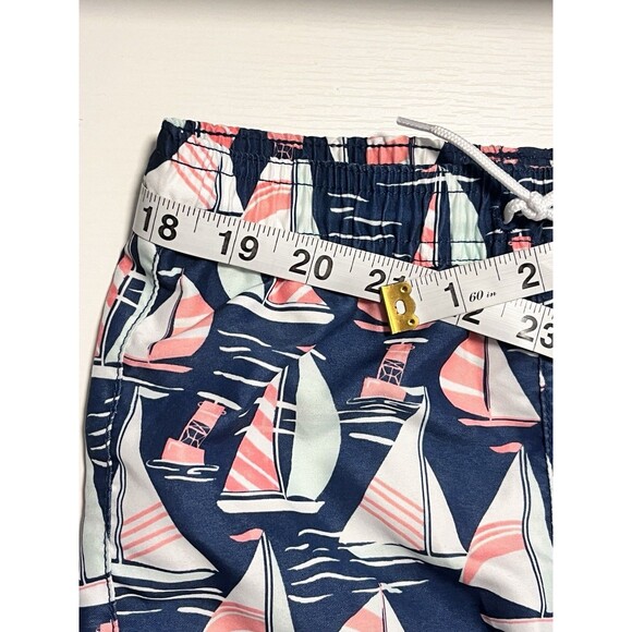 Janie And Jack Boys Swim Trunks Rash Guard Sail Pink Blue Sz 2T - Picture 4 of 9